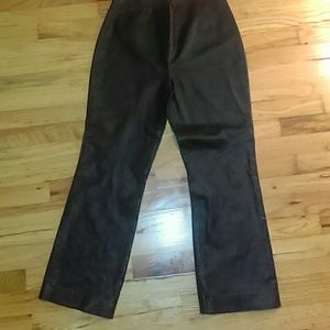 Vintage high waisted leather pants.